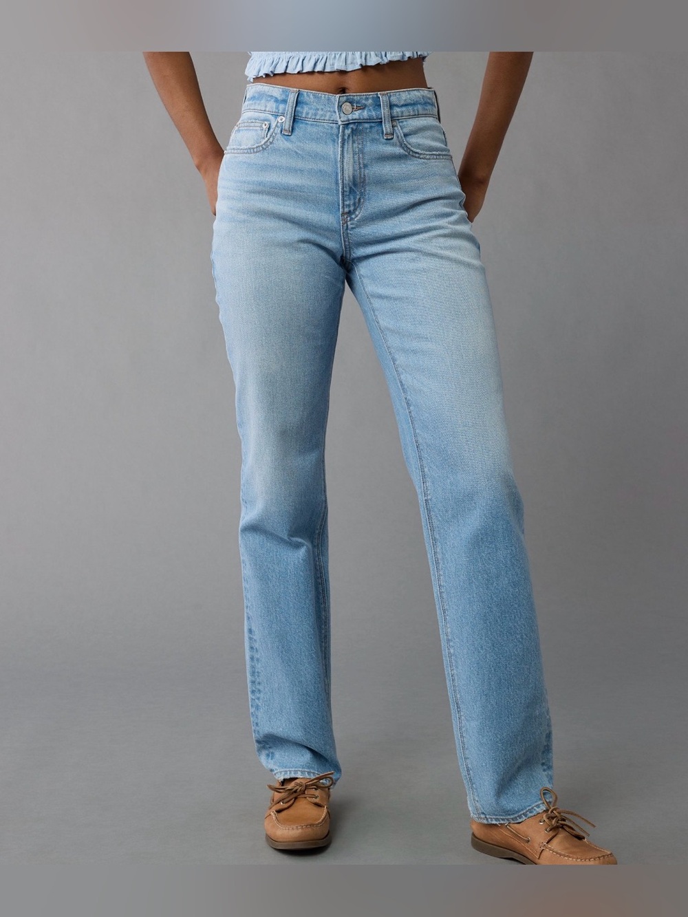 👖 American Eagle Stretch Super High-Waisted Straight Jeans | Women’s Size 4 👖
